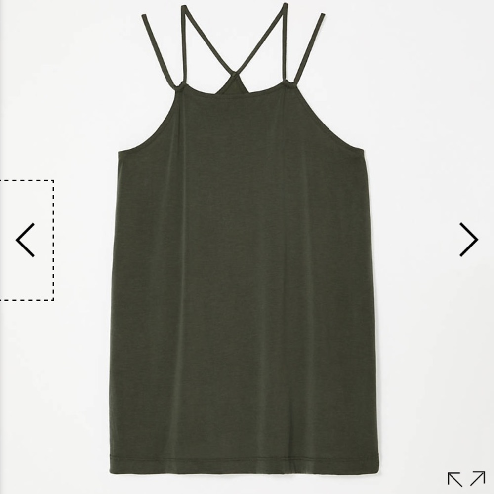 Loft Outlet Strappy Tank - Olive Green - Summer